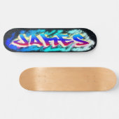 JAMES Gepersonaliseerd Graffiti Skateboard (Horizontaal)