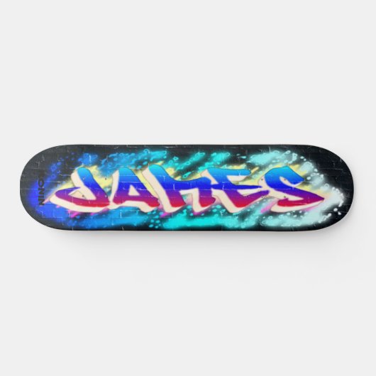 JAMES Gepersonaliseerd Graffiti Skateboard (Horizontaal)