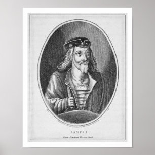 James I (1394-1437), King of Scotland, van Johnst Poster