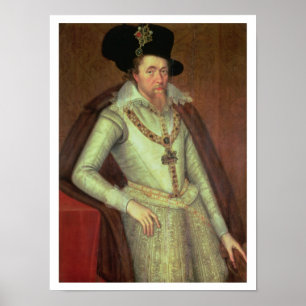 James I (1603-25) en VI van Schotland (1567-1625) Poster