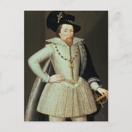 James I, halve lengte portret Briefkaart (Voorkant)