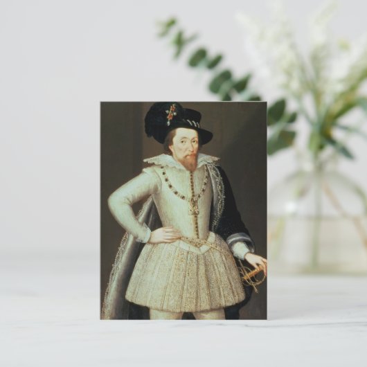James I, halve lengte portret Briefkaart (Staand voorkant)