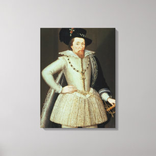 James I, halve lengte portret Canvas Afdruk