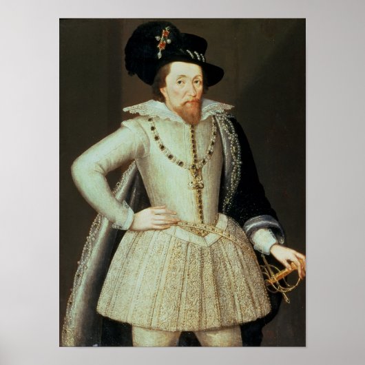 James I, halve lengte portret Poster (Voorkant)