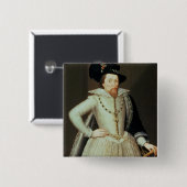 James I, halve lengte portret Vierkante Button 5,1 Cm (Voorkant /achterkant)