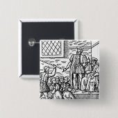 James I of England and VI of Scotland Vierkante Button 5,1 Cm (Voorkant /achterkant)