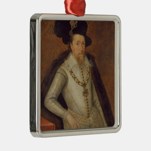 James I of England en VI of Scotland Metalen Ornament (Rechts)