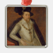 James I of England en VI of Scotland Metalen Ornament (Voorkant)
