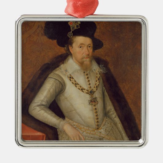 James I of England en VI of Scotland Metalen Ornament (Voorkant)