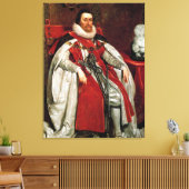 James I van Daniel Mytens Canvas Afdruk (Insitu (Woonkamer))