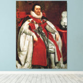 James I van Daniel Mytens Canvas Afdruk (Insitu (Houten vloer))