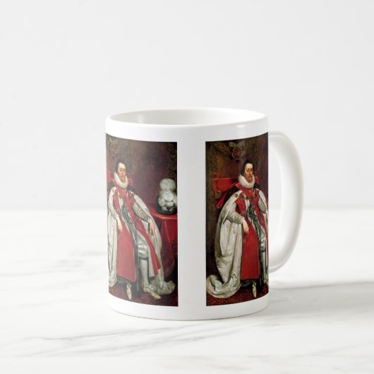 James I van Daniel Mytens Coffee Mok (Voorkant rechts)
