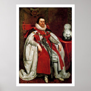James I van Daniel Mytens Poster