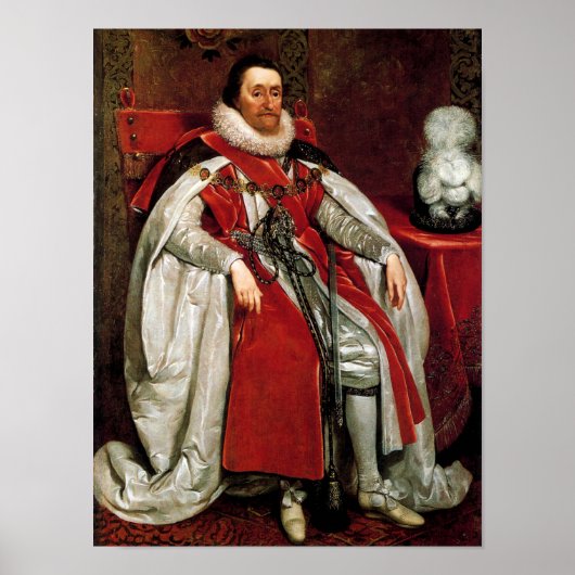 James I van Daniel Mytens Poster (Voorkant)