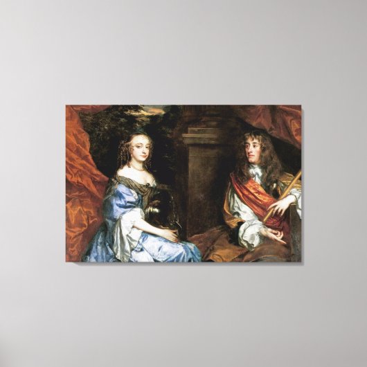 James II en Anne Hyde door Sir Peter Lely Canvas Afdruk (Voorkant)
