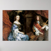 James II en Anne Hyde door Sir Peter Lely Poster (Voorkant)