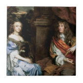 James II en Anne Hyde door Sir Peter Lely Tegeltje (Voorkant)
