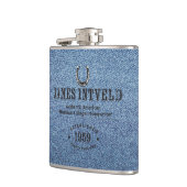 James Intveld Blue Denim Flask Heupfles (Links)