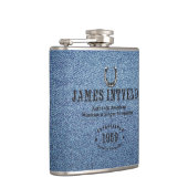 James Intveld Blue Denim Flask Heupfles (Rechts)