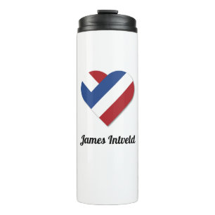 James Intveld met Nederlandse Hartenvlag Thermosbeker