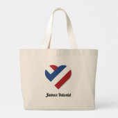 James Intveld met Netherlands Hart Grote Tote Bag (Achterkant)