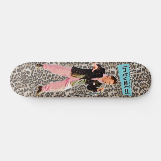 James Intveld Rockabilly Leopard Persoonlijk Skateboard (Horizontaal)