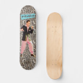 James Intveld Rockabilly Leopard Persoonlijk Skateboard (Voorkant)