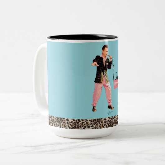 James Intveld Rockabilly Mug  Tweekleurige Koffiemok (Voorkant links)
