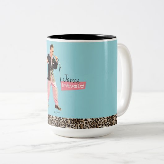 James Intveld Rockabilly Mug  Tweekleurige Koffiemok (Voorkant rechts)