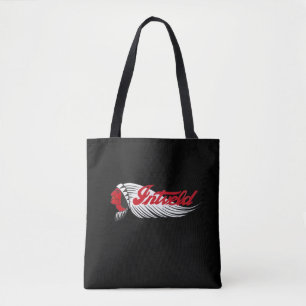James Intveld Vintage Motorfiets Logo Zwart Tote Bag