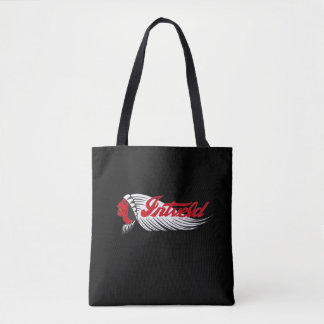 James Intveld Vintage Motorfiets Logo Zwart Tote Bag
