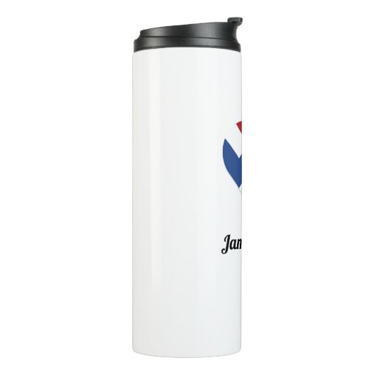 James Intveld with Netherlands Heart Flag Thermosbeker (Gedraaid links)