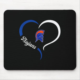 James Island Charter Trojans Logo Halve Hart Sloga Muismat