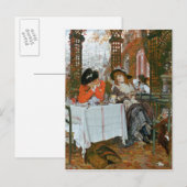 James Jacques Joseph Tissot | A Luncheon Briefkaart (Voorkant / Achterkant)