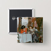James Jacques Joseph Tissot | A Luncheon Vierkante Button 5,1 Cm (Voorkant /achterkant)