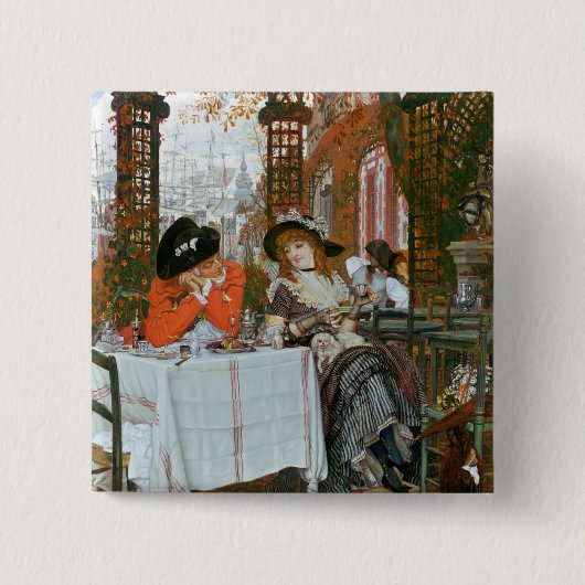 James Jacques Joseph Tissot | A Luncheon Vierkante Button 5,1 Cm (Voorkant)