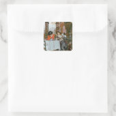 James Jacques Joseph Tissot | A Luncheon Vierkante Sticker (Tas)