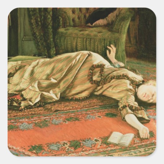 James Jacques Joseph Tissot | Verlaten Vierkante Sticker (Voorkant)