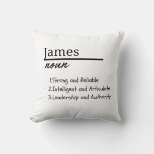 James, jongen gepersonaliseerde naam definitie kussen