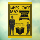 James Joyce Dublin Ierland Raamsticker (Vel 3)
