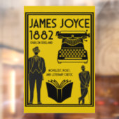 James Joyce Dublin Ierland Raamsticker (Vel 2)