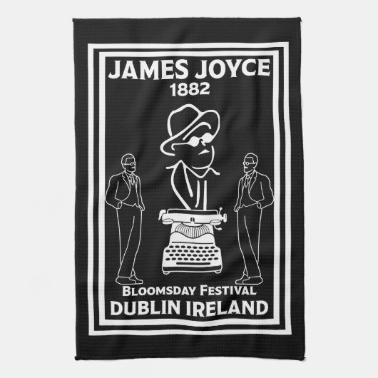 James Joyce Dublin Ierland Theedoek (Verticaal)