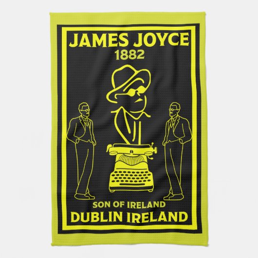 James Joyce Dublin Ierland Theedoek (Verticaal)