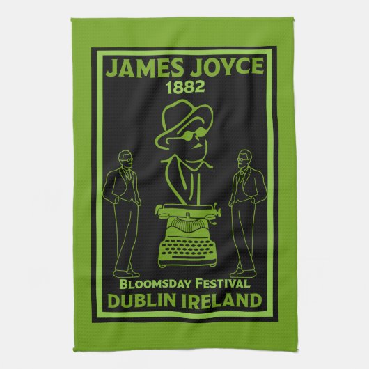 James Joyce Dublin Ierland Theedoek (Verticaal)