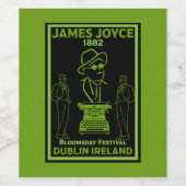 James Joyce Dublin Ierland Wijn Etiket (Enkel label)