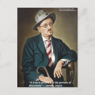 James Joyce "Errors/Portals" Citaat Gifts & Kaarte Briefkaart