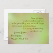 James Joyce Finnegans Wake Quote Briefkaart (Voorkant / Achterkant)