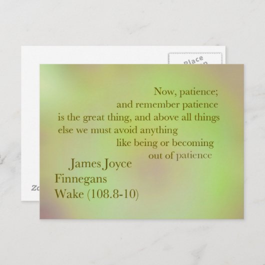 James Joyce Finnegans Wake Quote Briefkaart (Voorkant / Achterkant)