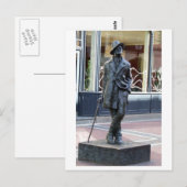 James Joyce, Iers auteur standbeeld, Dublin Ierlan Briefkaart (Voorkant / Achterkant)