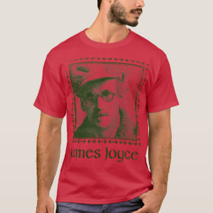 James Joyce Retro Vervaagd Stijl Fan Design T-shirt